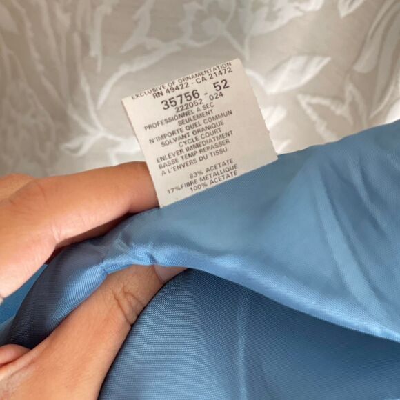 Rare Vintage 90’s Gunne Sax Blue Iridescent Evening Gown Prom Dress Size 5/5 - Picture 8 of 10